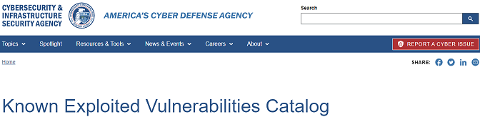 CISAの”Known Exploited Vulnerabilities Catalog”について